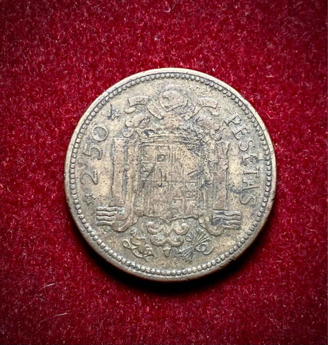 Moneda 2 1/2 Pesetas España 1953 Km 785