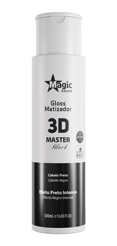 Matizador 3d Master Black 500 Ml - Efecto Negro Intenso