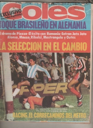 Revista * Goles * N° 1525 Año 1978 Racing Vs Chacarita