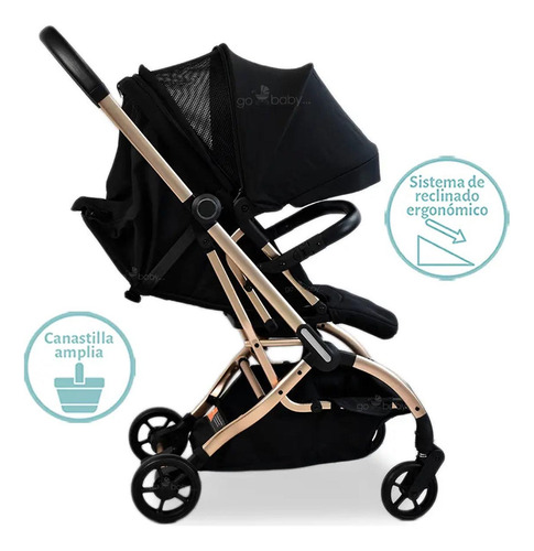 Carriola Travel System Confety Galactus Genesis Portabeb 360 Negro Dorado