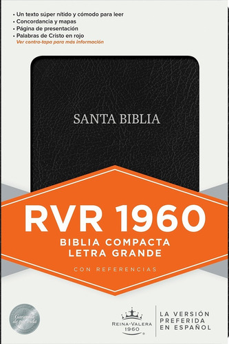 Santa Biblia Compacta Rvr 1960 - Libro - Cuerina Negra