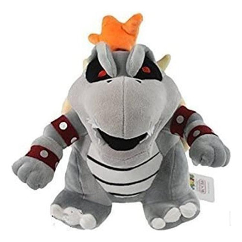 Super Mario Peluche 10&#34; Rey Bowser Koopa Gris, Figura M.