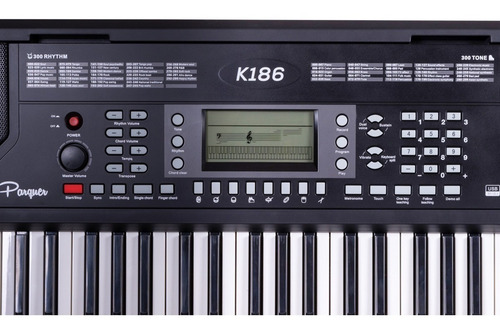 Teclado Parquer K186bk 61 Teclas Sent 5/8 Pitch +fuente