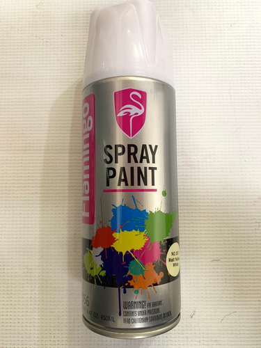 Pintura En Aerosol Flamingo Blanco Amarillo Mate F056