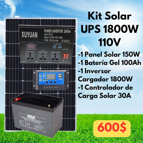 Kit Solar Ups 1800w 110v Tienda Física