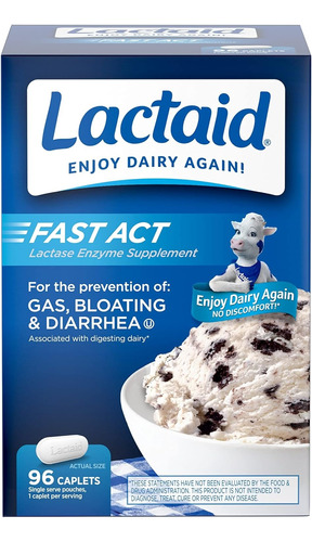 Lactaid Fast Act 96 Pastillas Intolerancia Lactosa Leche Usa