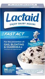 Lactaid Fast Act 96 Pastillas Intolerancia Lactosa Leche Usa