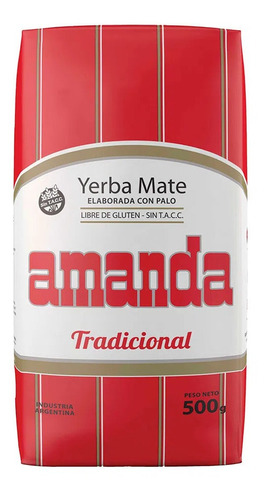 Yerba Amanda Tradicional 500 Gramos Pack 10 Unidades 