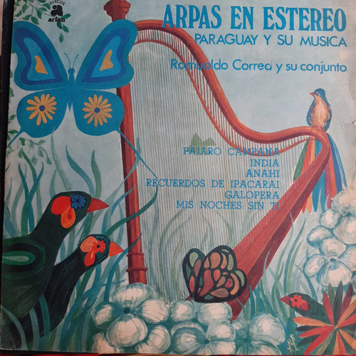 Vinilo Romualdo Correa Y Su Conjunto Arpas Paraguay F2