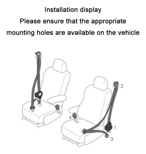 Cinturón De Seguridad Universal Completo De 3 Puntos