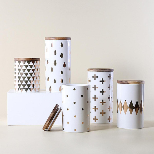 Tarro Nórdico Para Café, Té, Café, Triángulo Grande