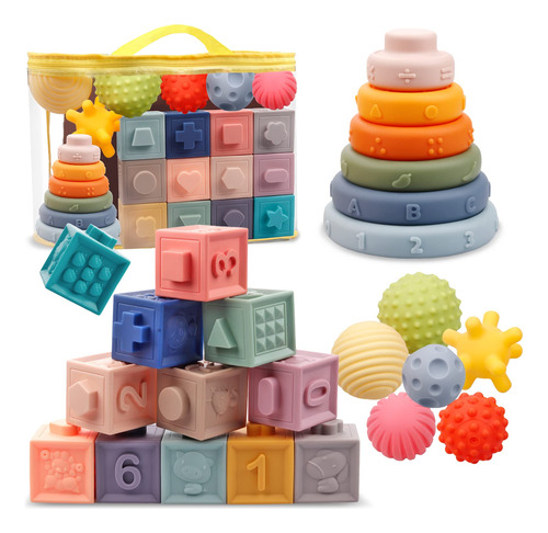 Montessori Juguetes Para Bebés, Bloques De Construcción A.