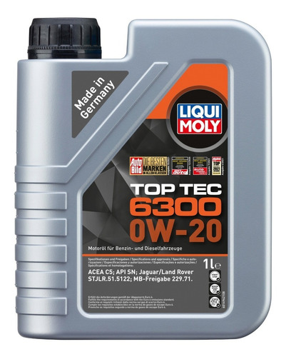 Óleo Premium Liqui Moly Top Tec 6300 0w20 1 Litro