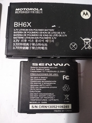 4 Baterias Motorola,alcatel,senna,doppio, Precio Por Todas (Usado)
