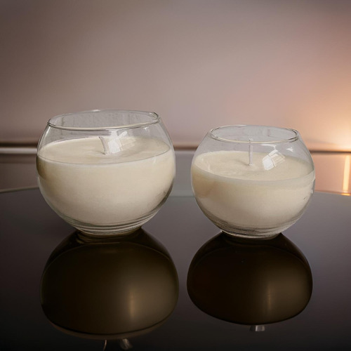 Velas De Soja Aromatizada Cuenco Vidrio - Hera Vidrio Hera Flores Silvestres