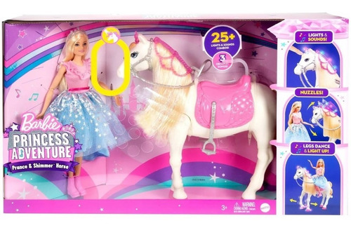 Caballo Deluxe C Luz Sonido Barbie Princess Adventure 
