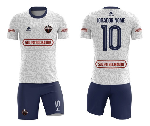 Manto Futebol 10 Unidades 100% Personalizado Camisa + Calção