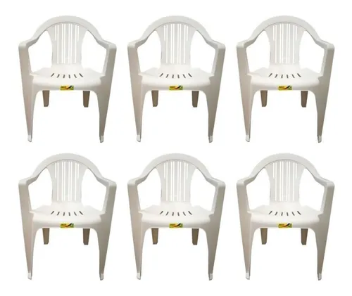 Sillones De Plastico Apilable Antideslizante Muy Comodo!