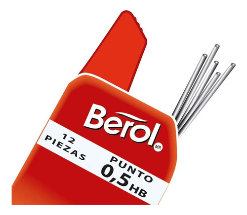 1 Caja 10 Tubos 12 Puntillas Berol Hb 0.5 Mm Minas Wearever