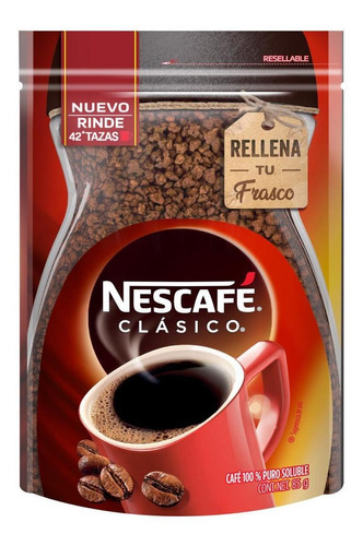 Café Soluble Nescafé Clásico Bolsa Resellable 85gr