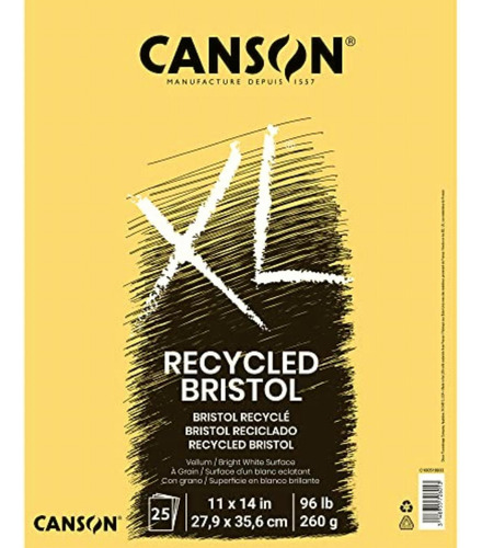 Canson Xl Reciclado Bristol, 0, 0, 11 X 14 28 Cm X 35