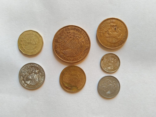 7 Monedas Coleccionables 3 De 10 Centavos Y 4 De 20 Centavos (Usado)