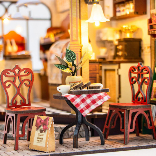 Casas De Muñecas Diy Con Muebles Panadería Diorama Adornos