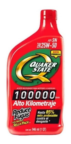 Aceite Quaker Alto Kilometraje 25w50 / 946ml