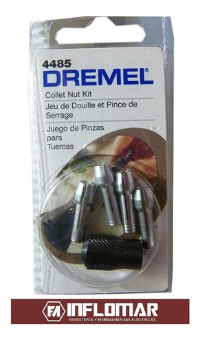 Dremel Juego De 4 Boquillas Collet 4485 P/brocas 0.8mm-3.2mm