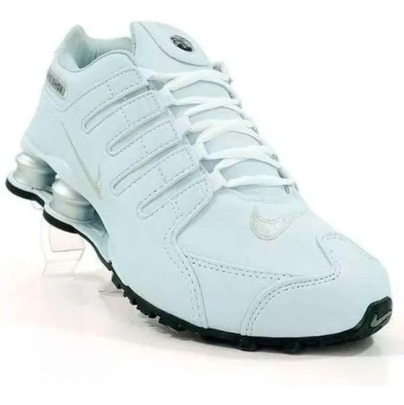 nike shox nz prata e amarelo