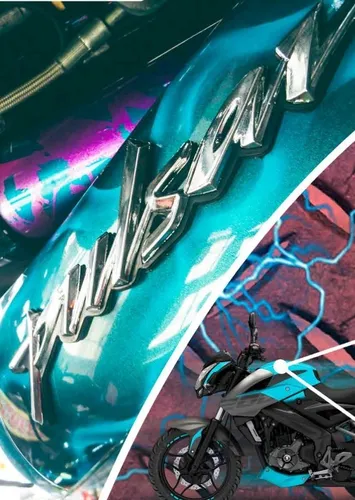 Emblemas Pulsar Base Negra De Ns200 Cromado O Mate Cons X 2