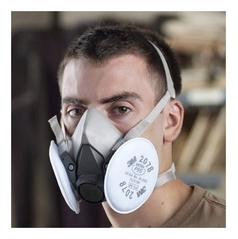 Kit Máscara Respirador 6200 3m E Filtro 2078 P2 P95 Solda | Frete grátis