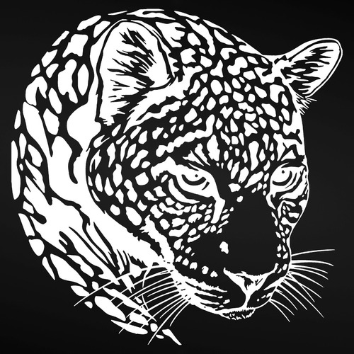 Adesivo 28x27cm - Onça Pintada Jaguar