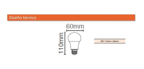 Lámpara Foco Led Osram 9w Cálida Dimerizable Pack X 5