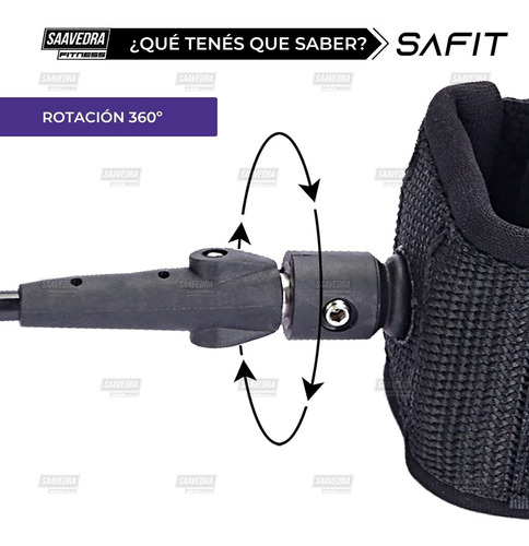 Imagen 3 de 10 de Leash Surf Pita Tabla 9 Pies 275cm Reforzada Safit Larga