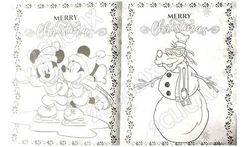 10 Libros Colorear Navidad Mickey Mimi + 10 Crayolas 6 Pzs