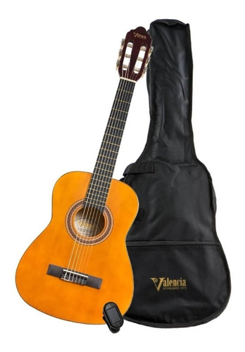 Guitarra Clásica Valencia Vc104k C/funda Y Afinador