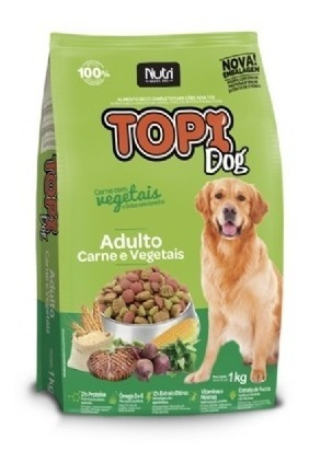 Ração Topi Dog Carne Vegetais 7 Kg