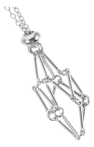 Collar De Metal Con Soporte De Piedra De Cristal Ajustable D