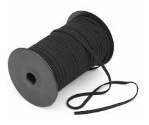 Elástico Negro 4 Mm X Rollo De 200 Metros.