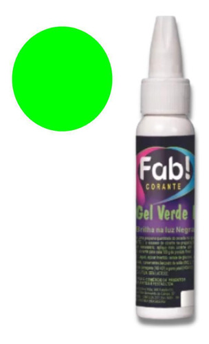 Corante Alimentício Softgel 25g Confeitar Fab Neon Verde