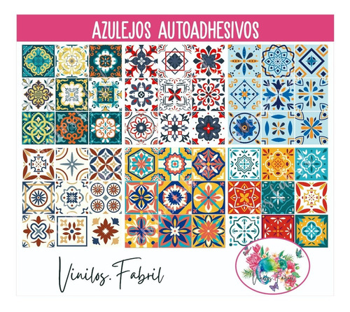 Vinilo Autoadhesivos Azulejos Cocina Baño 15x15 10 Unid M02