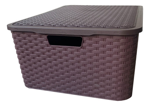 Caja Organizadora Simil Rattan Grande Xl Pack Por 3 Oferta