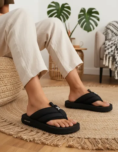 Sandália Feminina Kenner Kivah Comfy Ripstop Neoprene Preta