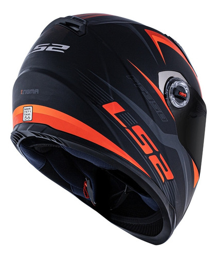 Capacete Ls2 Ff358 Sigma Fosco Laranja
