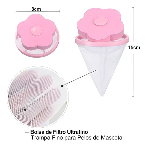 Imagen 2 de 7 de Pack X4 Saca Pelusas Filtro Quita Pelusas Para Lavadoras