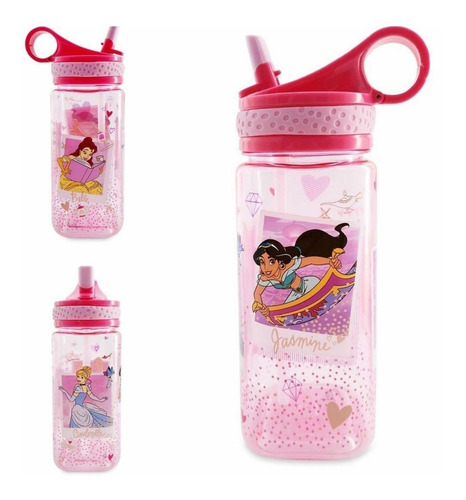Botella De Agua Antiderrame Con Pico Princesas Disney Store