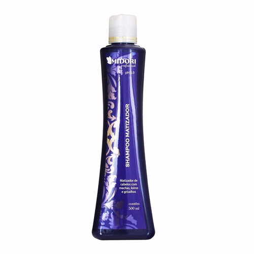 Shampoo Matizador P/ Cabelo Loiro E Grisalho 500ml Midori