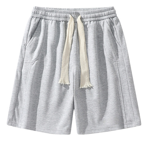 Pantalones Cortos Casuales De Cintura Elástica De Verano Par
