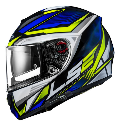 Capacete Tricomposto Ls2 Vector Ff397 Rider Azul Moto